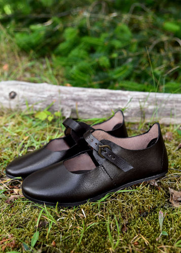 REMSKO - Mörkbruna medeltida skor, mörkbrun