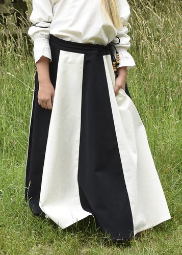 LUCIA - Svart/natur medeltida kjol för barn