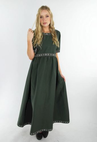 ANNLEIN, klänning med dekorband - grön