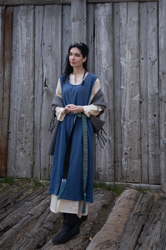 LETTE - medeltida bondklänning - blå