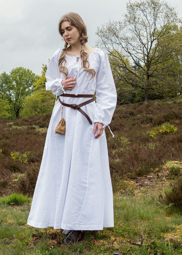 ANNA, middelalderkjole, cotton hvid