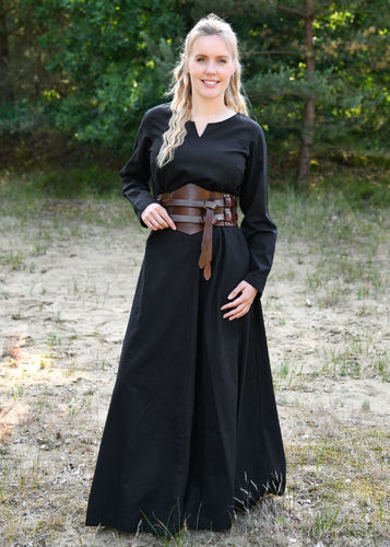 LILLA - Lätt medeltida vikingaklänning, svart