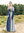 ELEONOR, medeltida klänning, bomull blå / blågrå