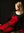 Middelalderkjole AURORA - svart/rød
