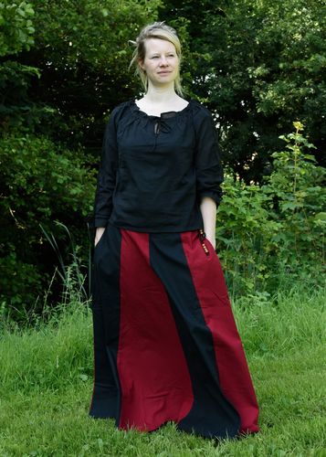 TROSA,vid middelalder nederdel,svart / rød