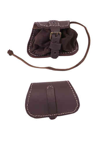Lille bæltetaske - sort eller brunt læder