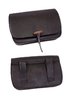 ZORA - Aflang bæltetaske af mørk brunt læder