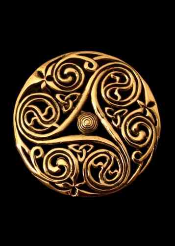 TRISKELE, keltisk brosche af bronze
