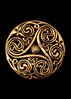 Keltisk brosje "Triskele" av bronse