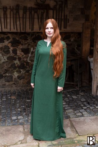 ELIS - sommer vikingerkjole af grøn bomuld