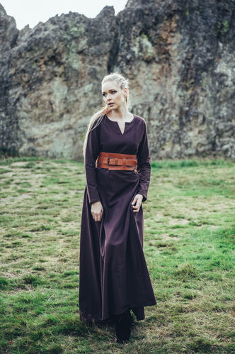 LANA - Vikingkjole, mørk brun bomuld