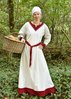 JOANA,viking klänning,natur / vinröd