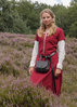 EVA COTEHARDIE, medeltidsklänningen röd