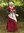 EVA COTEHARDIE, medeltidsklänningen röd