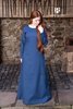 FREYA, middelalder, kjole, cotton blå
