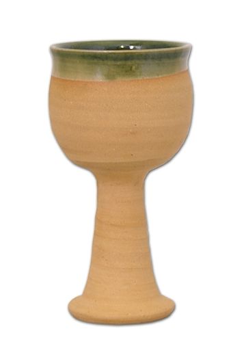 Historisk vinbeger, 0,2 l, handmade keramik glasert.