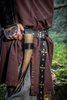 Vikinger ringbelte, brun/svart lær, ca.4*150 cm