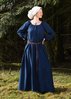 ANNA  medeltida klänning, blå cotton