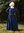 ANNA  medeltida klänning, blå cotton