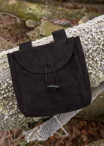 Lædertaske - L, brun eller sort
