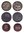 LAJV - 30 mynter ROMAN, set med läderpåse