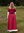 ALVINA, medeltidsklänning röd/natur bomull