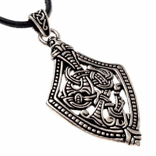Vikinger amulett ORTBAND, forsølvet bronze.