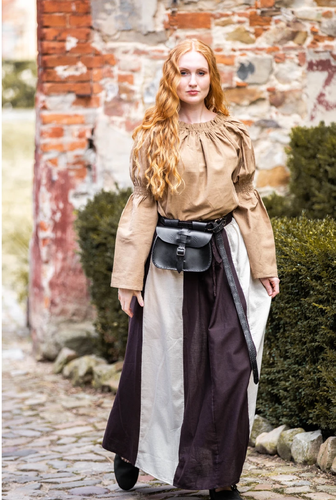 DANA middelalder nederdel, bomuld brun / natur