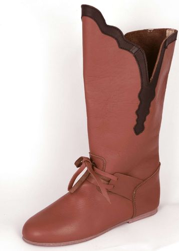 Middelalderstøvlen GRIMALD - brunt læder