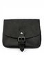 Klassisk bæltetaske, sort / brun læder