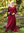 AFRA - Medeltida klänning, canvas vinröd
