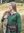 JOANA, vikingklänning grön, canvas
