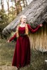 SCARA, middelalder vikingkjole av bomull ød