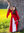 VETTE, middelalder kjole, rød / hvit