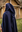 HERVOR - Svår mantel med spetshuva,ullmix blå