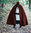 HERVOR - Svår mantel med spetshuva,ullmix,grå