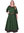 SIGNE,medeltida klänning grön, fast canvas