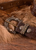Läderbelte, keltisk mönster, 170 * 4, brun