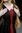 MEDUSA, medeltida klänning, svart / röd