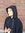 ERNA - medeltida mantel med broderi,svart