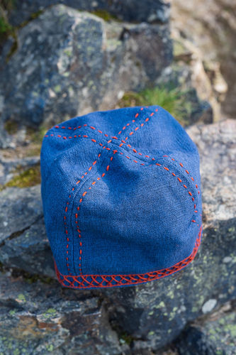 ANDERS - Vikingcap med broderi, cotton blå