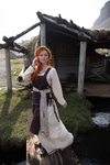 GLEIA, viking överklänning, cotton brun