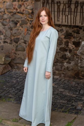 FREYA, middelalder underkjole, cotton isblå