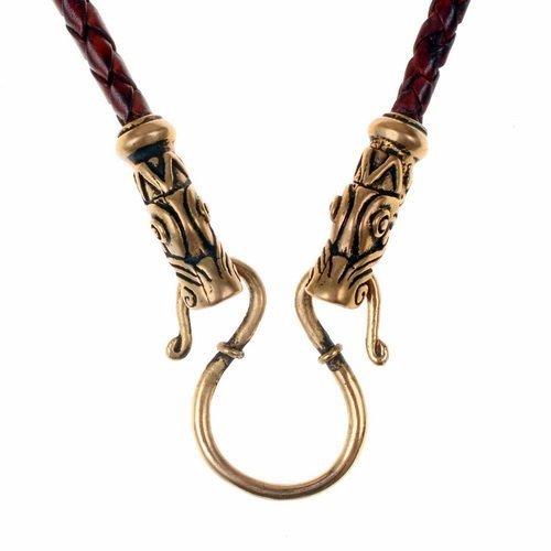 mængde af salg TRUE impuls Viking læder halskæde GOTLAND DRAGHOVED - 50 - VIKING & LARP