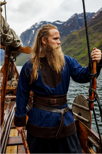 ROLAND, middelalder viking uldtunika blå