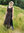 JARLE - Ærmeløs kjole, bomuld brun/sort