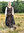 JARLE - Ærmeløs kjole, bomuld brun/sort
