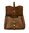 Middelaldertaske af nubuklæder, brun / sort