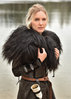 Nordlandschnucken - pels, skulderkrage, svart.