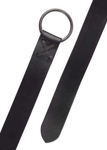 Middelalder læderbælte, 150*4 cm, sort